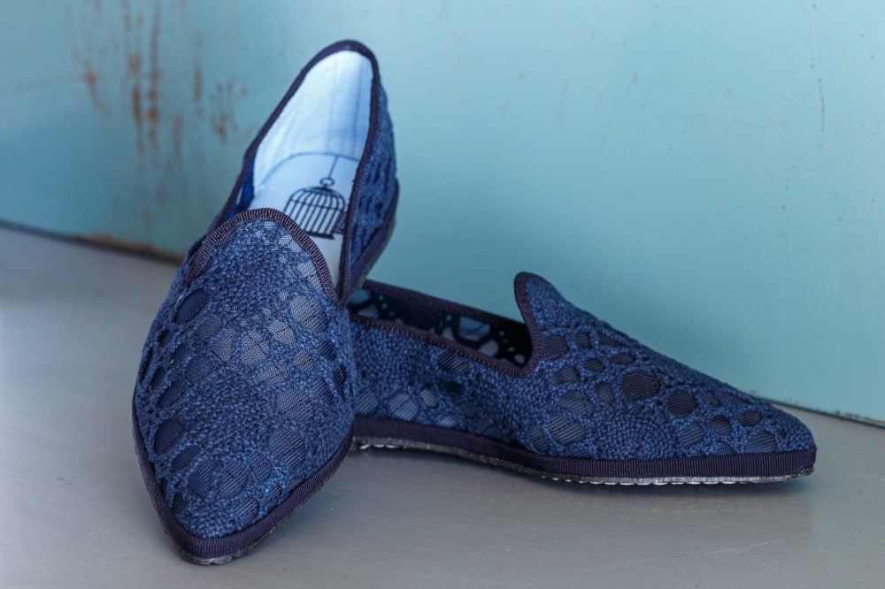 scarpe friulane con uncinetto