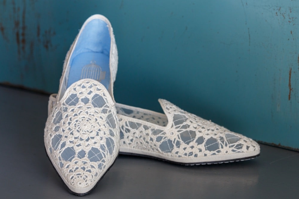 scarpe friulane con uncinetto
