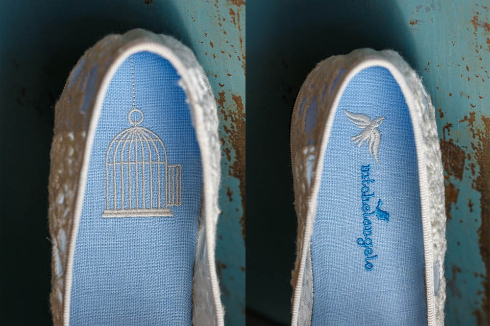 scarpe friulane con uncinetto vista interna